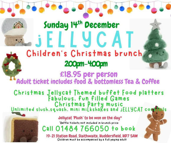 Festive Jellycat Brunch - Sunday 14th December - 2.00pm - 4.00pm